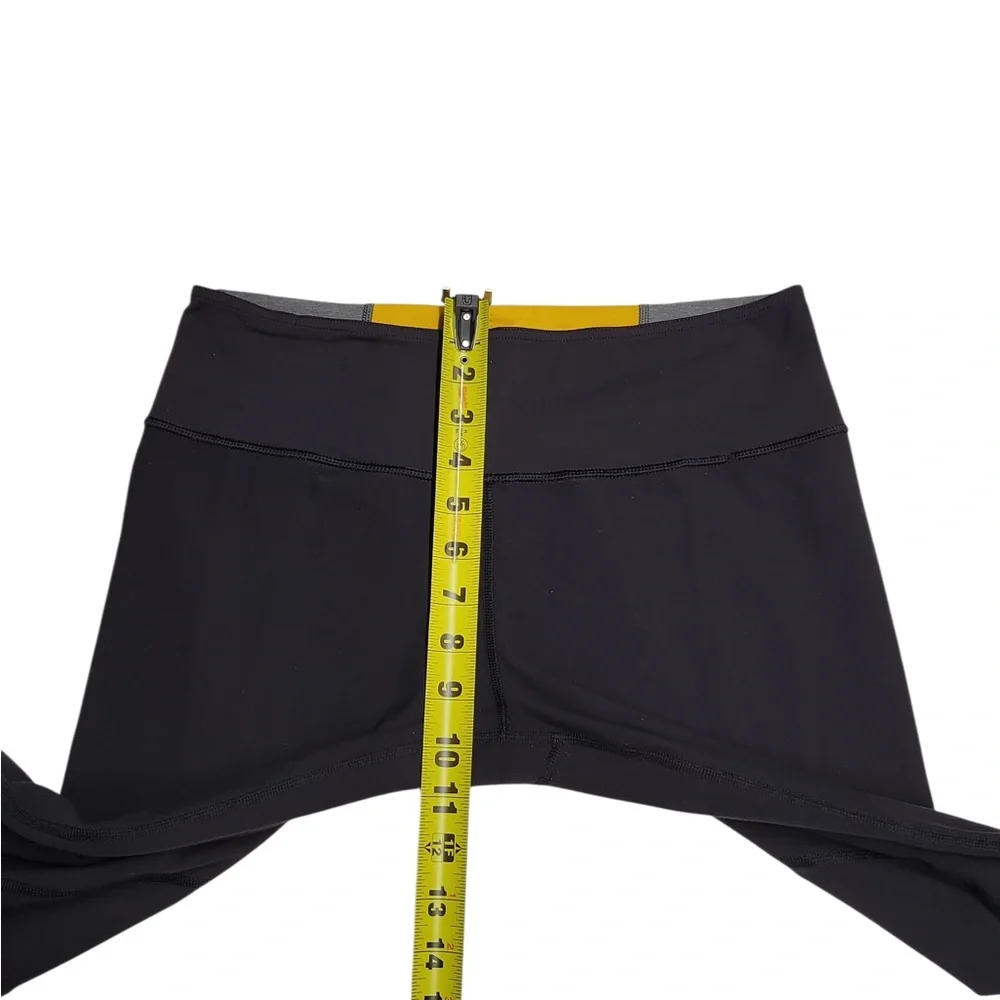 Lululemon Black‎ Yoga Leggings Size 8 Colorblock Waistband